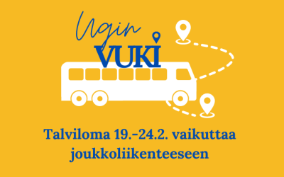 Logo ja teksti talviloma 19.-24.2. vaikuttaa joukkoliikenteeseen