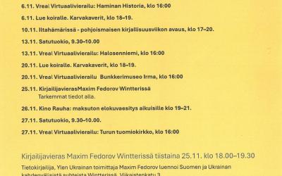 Pääkirjaston tapahtumalistaus marraskuu 2025 Pääkirjaston tapahtumalistaus marraskuu 2025
