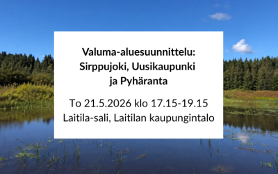 Valuma-aluesuunnittelu: Sirppujoki, Uusikaupunki ja Pyhäranta.