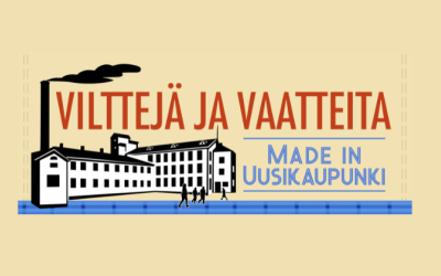 Vilttejä ja Vaatteita -näyttelyn otsake