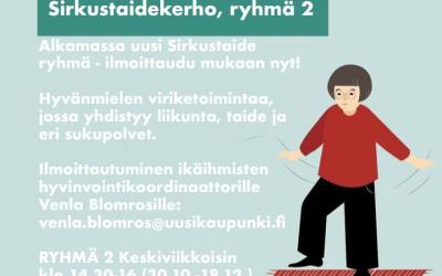 Sirkustaide työpaja ikäihmisille