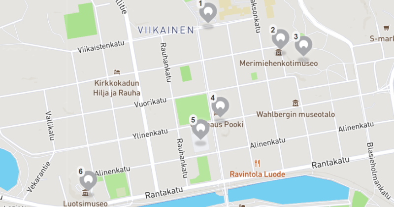 Syyspuuhat ennen vanhaan -suunnistuspelin kartta