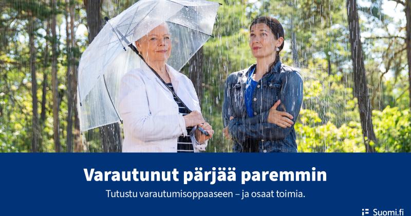 Tutustu varautumisoppaaseen ja osaat toimia.