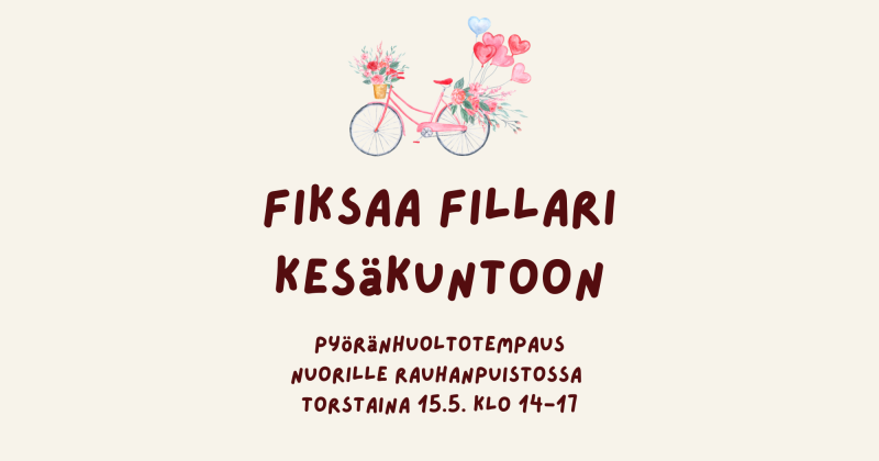 Fiksaa fillari kesäkuntoon