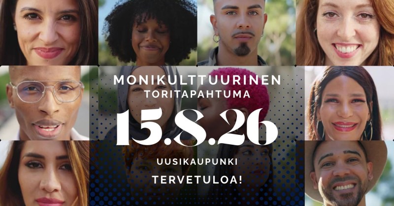 Iloisia, nauravia kasvoja ja tapahtuman ajankohta 15.8.