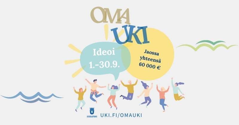 Kuvassa piirroskuvitusta OmaUki projektista. Sama sisältö löytyy uutisesta.