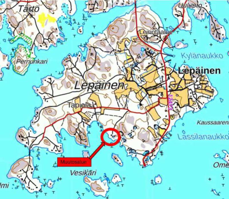 Granranta ja Kivi-Lassila -kartta kaavoitettavasta alueesta