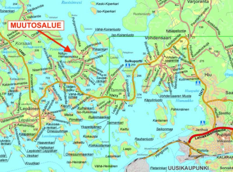 Iso-Pirkholman ranta-asemakaavan muutos 4, lähestymiskartta
