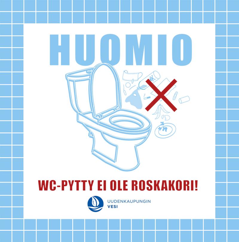 Kaikki kodin jätteet eivät kuulu WC-pyttyyn