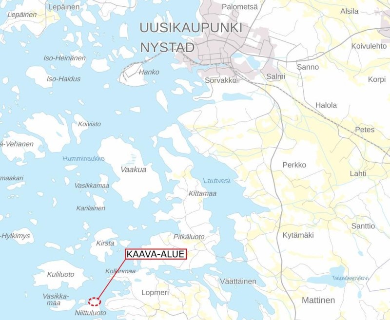 Hahtemaa-Niittuluoto kaava-alueen sijainti